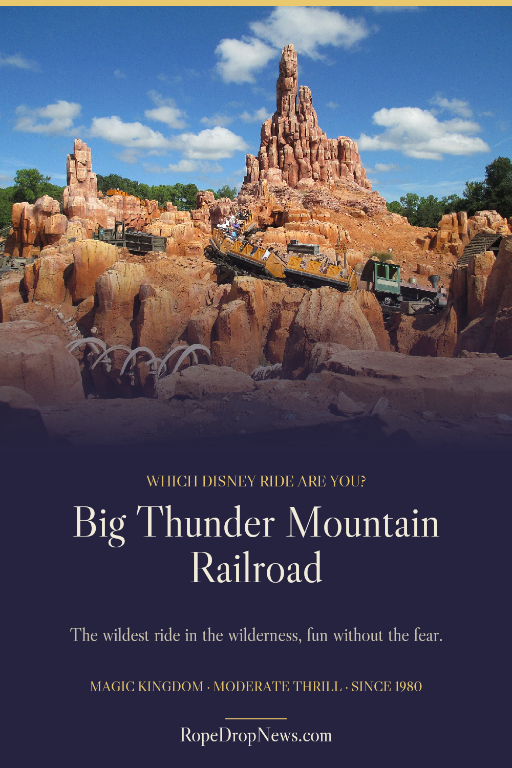 Which Disney Ride Are You card for Big Thunder Mountain Railroad