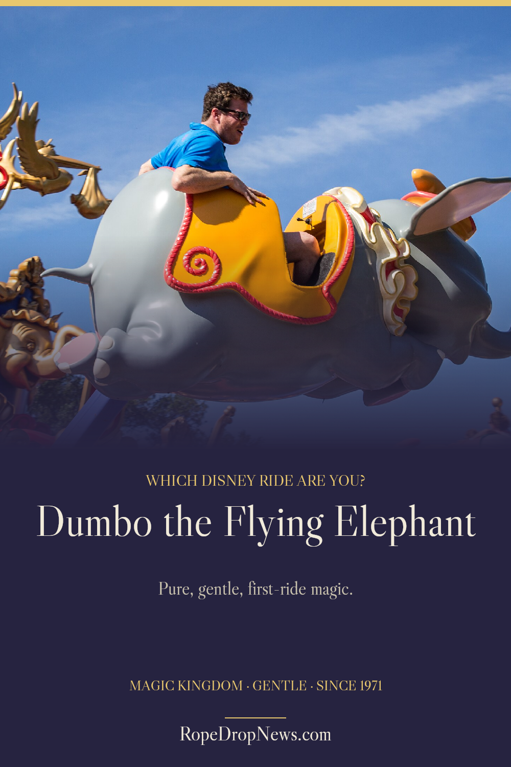 Which Disney Ride Are You card for Dumbo the Flying Elephant