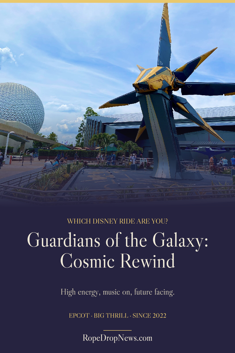 Which Disney Ride Are You card for Guardians of the Galaxy: Cosmic Rewind
