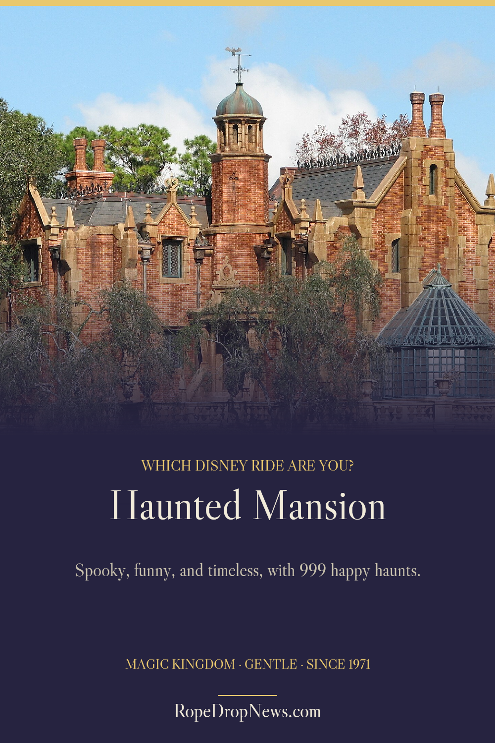 Which Disney Ride Are You card for Haunted Mansion