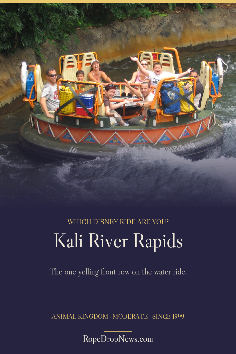 Which Disney Ride Are You card for Kali River Rapids