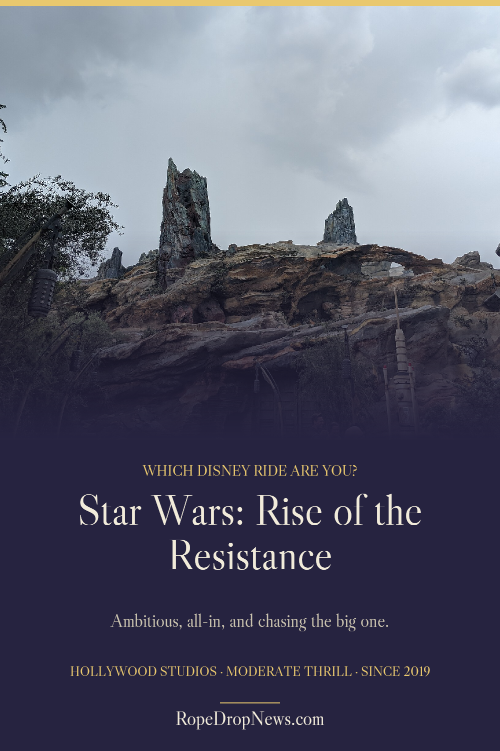 Which Disney Ride Are You card for Star Wars: Rise of the Resistance