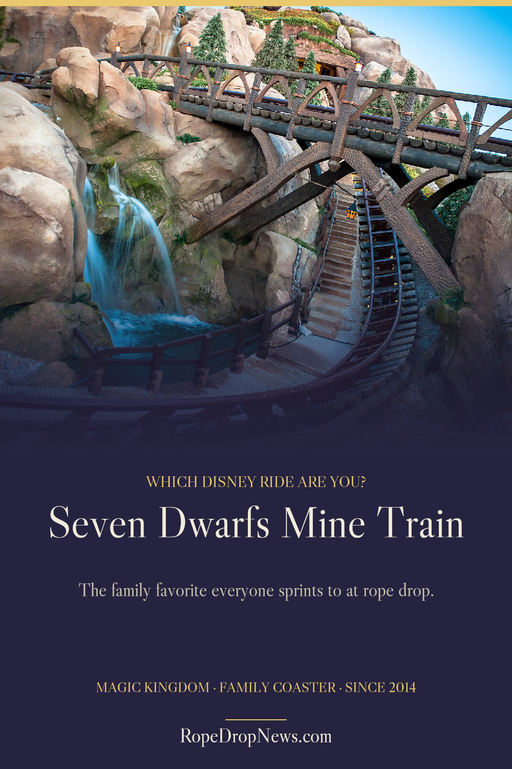 Which Disney Ride Are You card for Seven Dwarfs Mine Train