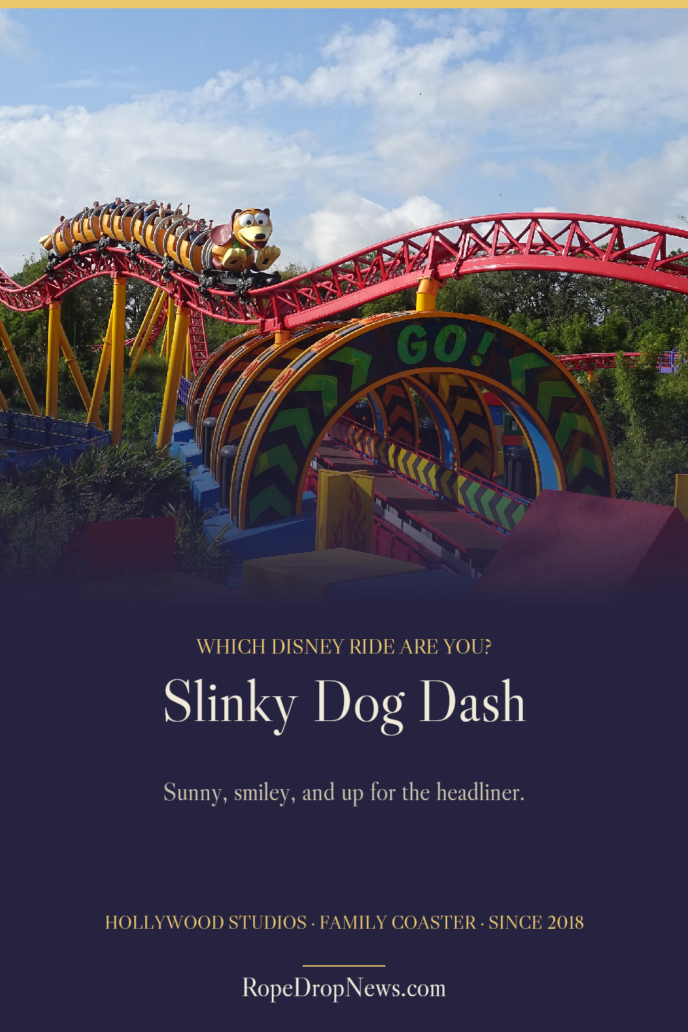 Which Disney Ride Are You card for Slinky Dog Dash
