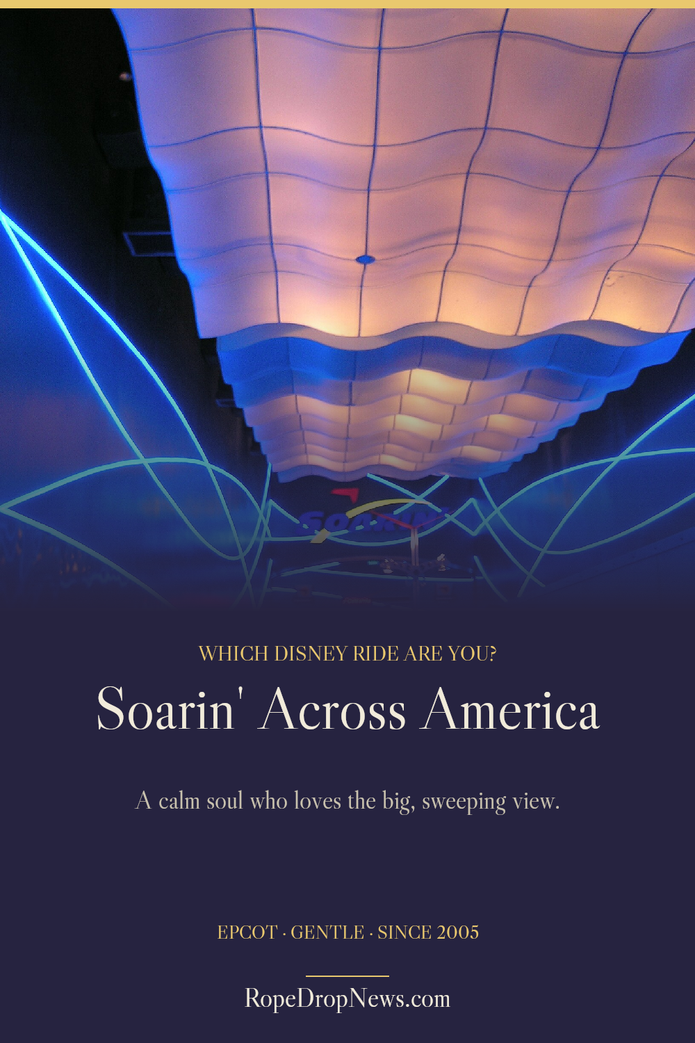 Which Disney Ride Are You card for Soarin' Across America