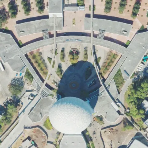World Celebration at EPCOT from above