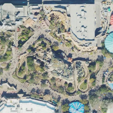 Fantasyland at Magic Kingdom from above