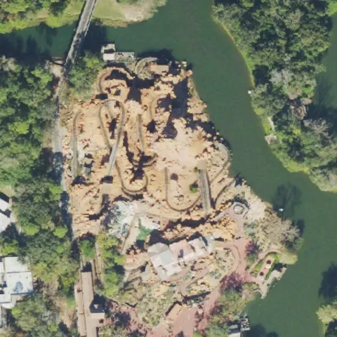 Frontierland at Magic Kingdom from above