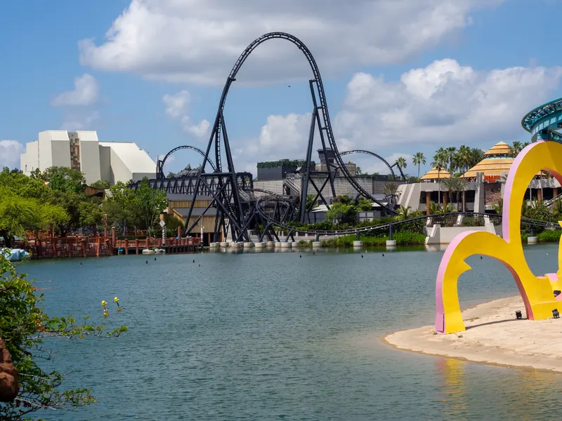 Jurassic World VelociCoaster track at Universal's Islands of Adventure